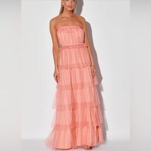 Ruffled pink dress brand new with tags